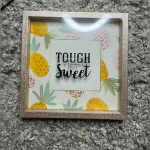 Glittery pineapple picture frame